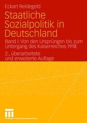 Cover von Staatliche Sozialpolitik in Deutschland I