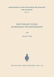 Cover von Der Verlauf in der Klinischen Psychotherapie