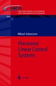 Cover von Piecewise Linear Control Systems
