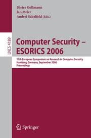 Cover von Computer Security - ESORICS 2006