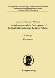 Cover von Hemodynamics and the Development of Certain Malformations of the Great Arteries.Comment