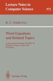 Cover von Word Equations and Related Topics