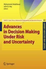 Cover von Advances in Decision Making Under Risk and Uncertainty