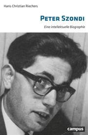 Cover von Peter Szondi