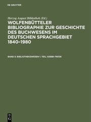 Cover von Bibliothekswesen 1. Teil: 63888-79006