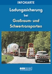 Cover von Infokarte Ladungssicherung Großraum- und Schwertransporte
