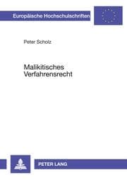 Cover von Malikitisches Verfahrensrecht