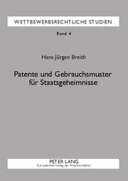 Cover von Patente und Gebrauchsmuster für Staatsgeheimnisse