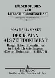 Cover von Der Roman als Zeitdokument