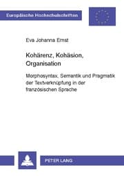 Cover von Kohärenz, Kohäsion, Organisation
