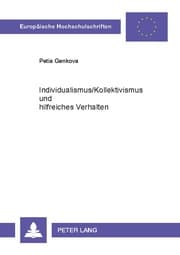 Cover von Individualismus / Kollektivismus und hilfreiches Verhalten