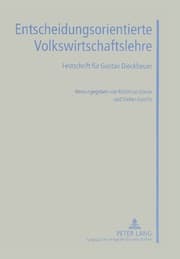 Cover von Entscheidungsorientierte Volkswirtschaftslehre