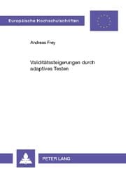 Cover von Validitätssteigerungen durch adaptives Testen