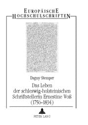 Cover von Das Leben der schleswig-holsteinischen Schriftstellerin Ernestine Voß (1756-1834)