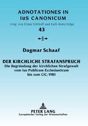Cover von Der kirchliche Strafanspruch