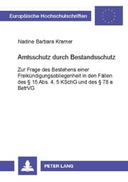 Cover von Amtsschutz durch Bestandsschutz