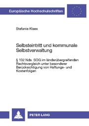Cover von Selbsteintritt und kommunale Selbstverwaltung