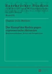 Cover von Der Kampf des Rechts gegen erpresserische Aktionäre
