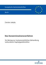 Cover von Das Konzerninsolvenzverfahren