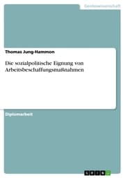 Cover von Die sozialpolitische Eignung von Arbeitsbeschaffungsmaßnahmen