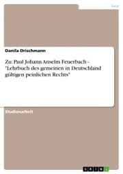 Cover von Zu: Paul Johann Anselm Feuerbach - 'Lehrbuch des gemeinen in Deutschland gültigen peinlichen Rechts'