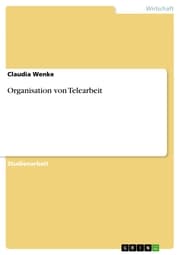 Cover von Organisation von Telearbeit