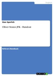 Cover von Oliver Stones JFK - Handout