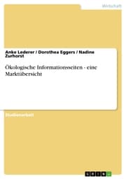 Cover von Ökologische Informationsseiten - eine Marktübersicht