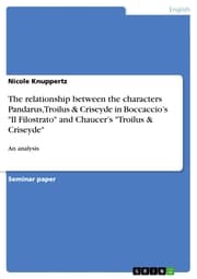 Cover von The relationship between the characters Pandarus, Troilus & Criseyde in Boccaccio's 'Il Filostrato' and Chaucer's 'Troilus & Criseyde'