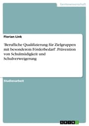 Cover von 'Berufliche Qualifizierung für Zielgruppen mit besonderem Förderbedarf'. Prävention von Schulmüdigkeit und Schulverweigerung