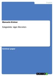 Cover von Linguistic sign theories