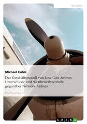 Cover von Das Geschäftsmodell von Low-Cost Airlines - Unterschiede und Wettbewerbsvorteile gegenüber Network Airlines
