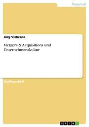 Cover von Mergers & Acquisitions und Unternehmenskultur