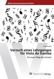 Cover von Versuch eines Lehrganges für Viola da Gamba