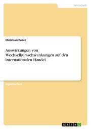 Cover von Auswirkungen von Wechselkursschwankungen auf den internationalen Handel