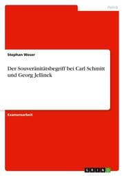 Cover von Der Souveränitätsbegriff bei Carl Schmitt und Georg Jellinek