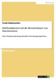 Cover von Einflussfaktoren auf die Besuchsdauer von Internetseiten