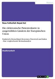 Cover von Die elektronische Patientenkarte in ausgewählten Ländern der Europäischen Union