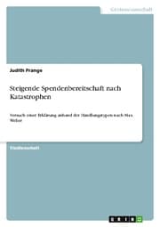 Cover von Steigende Spendenbereitschaft nach Katastrophen