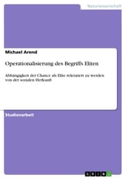 Cover von Operationalisierung des Begriffs Eliten