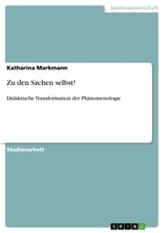 Cover von Zu den Sachen selbst!