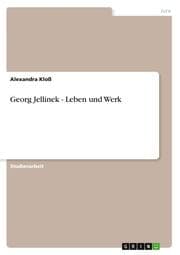 Cover von Georg Jellinek - Leben und Werk