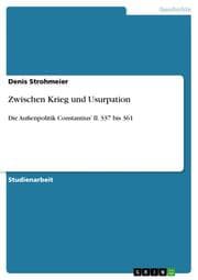 Cover von Zwischen Krieg und Usurpation