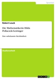 Cover von Die Mathematikerin Hilda Pollaczek-Geiringer