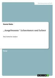 Cover von ,, Ausgebrannte Lehrerinnen und Lehrer