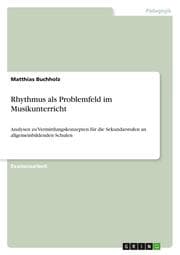 Cover von Rhythmus als Problemfeld im Musikunterricht