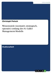 Cover von Wissensziele (normativ, strategisch, operativ) entlang des St. Galler Management-Modells