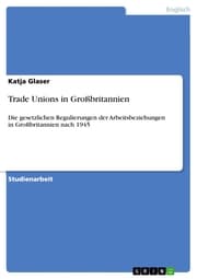 Cover von Trade Unions in Großbritannien