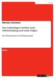 Cover von Das (unbedingte) Streben nach Selbsterhaltung und seine Folgen