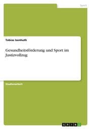 Cover von Gesundheitsförderung und Sport im Justizvollzug